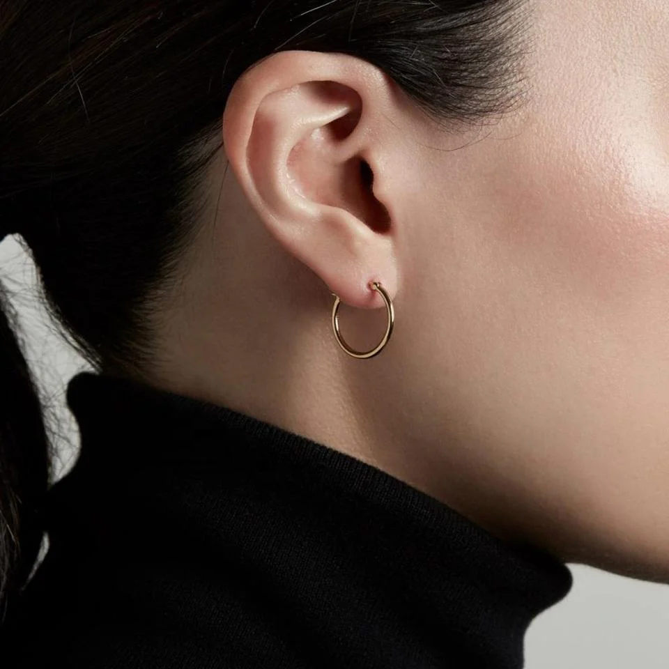 Angelina Hoop Earrings in Gold - Image 4