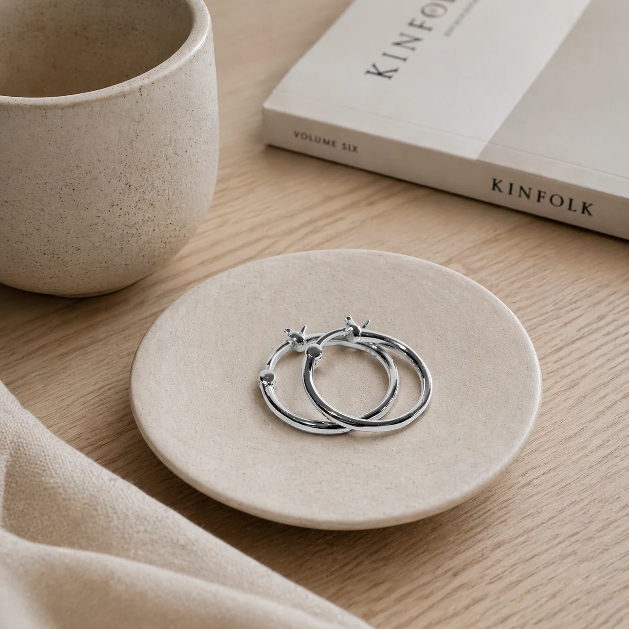 Angelina Hoop Earrings in Gold - Image 3