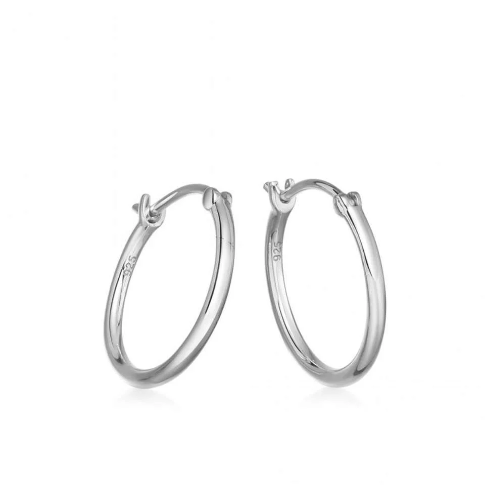 Angelina Hoop Earrings in Silver - Image 4