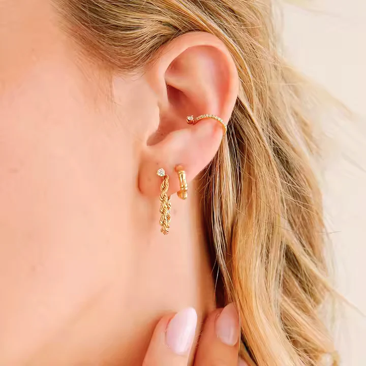 Athena Hoop Earring in Gold - Image 2