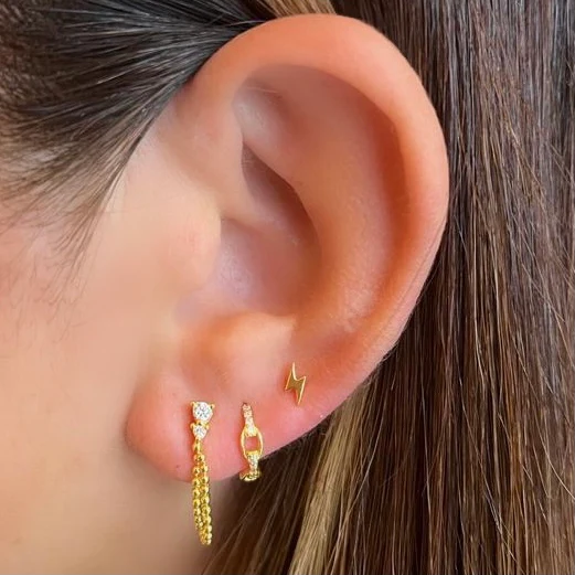 Audrey Stud Earring in Gold - Image 5