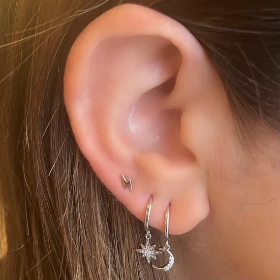 Audrey Stud Earring in Silver - Image 4