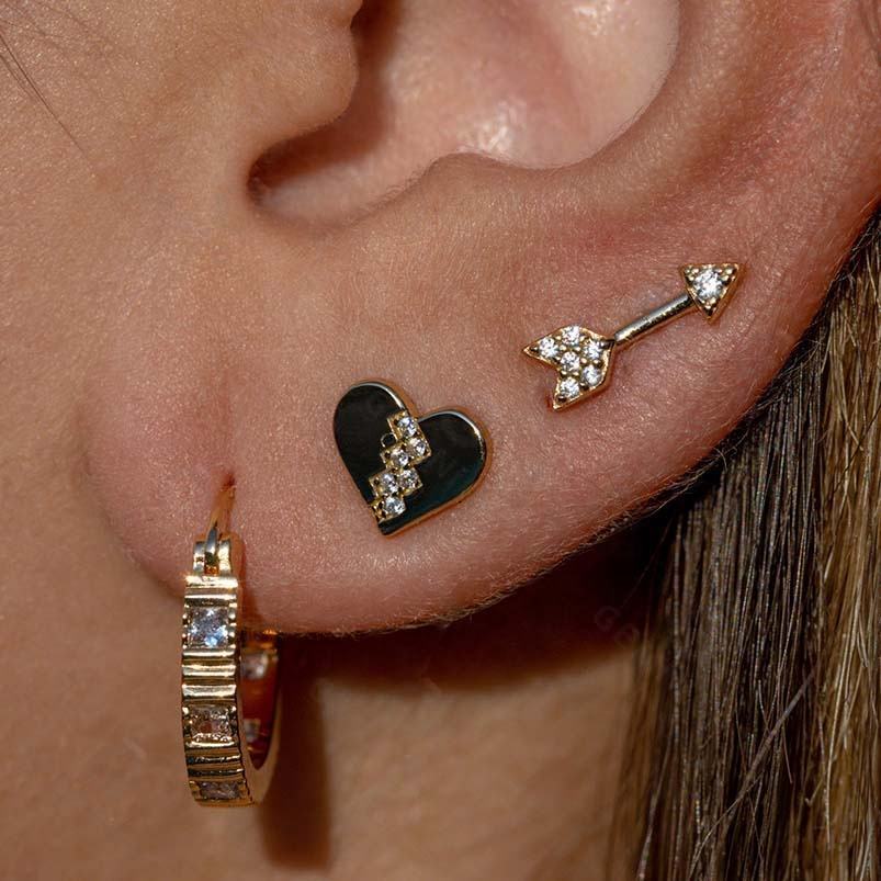 Blake Stud Earring in Gold - Image 4