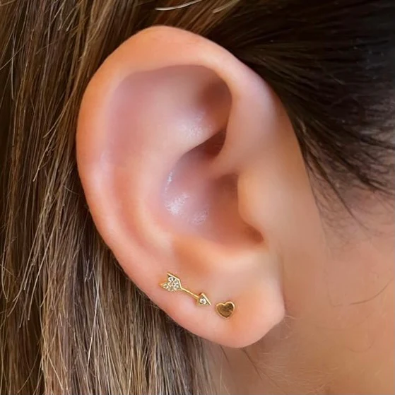Blake Stud Earring in Gold - Image 5