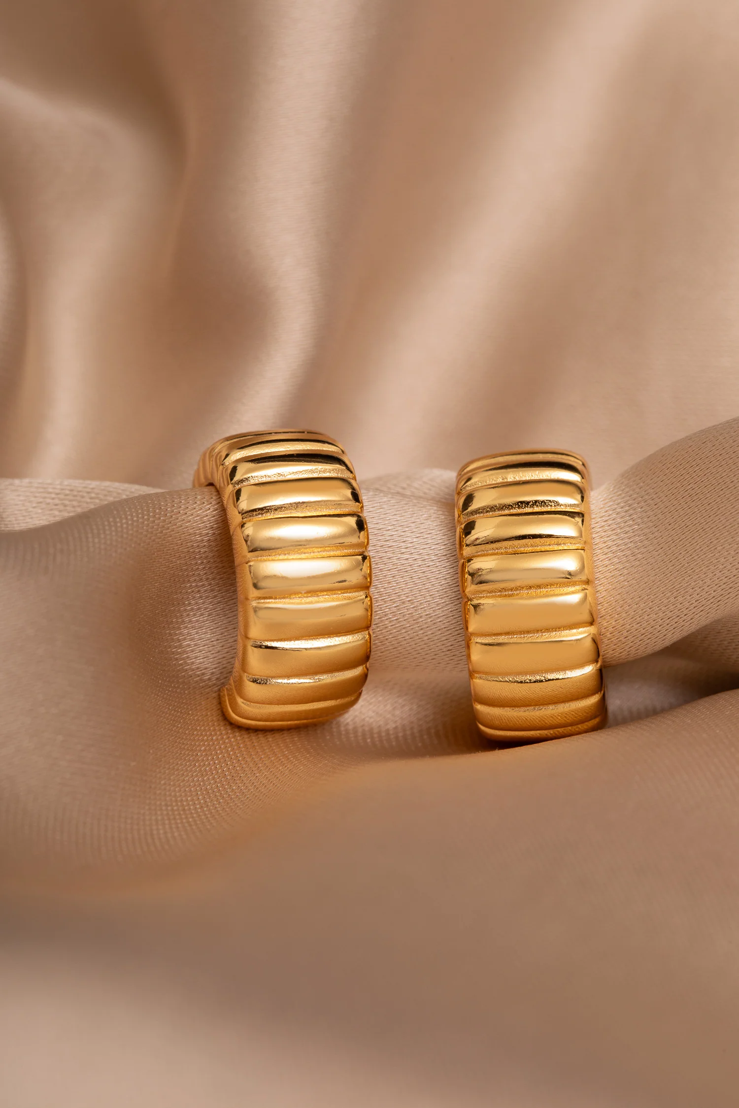Bridget Hoop Earrings in Gold - Image 5