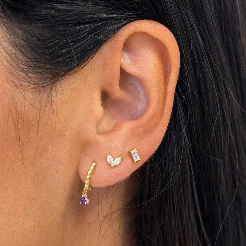Carly Stud Earring in Silver - Image 5