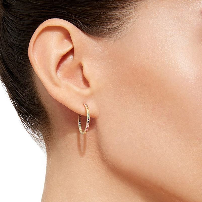 Chelsea Hoop Earrings in Silver - Image 3