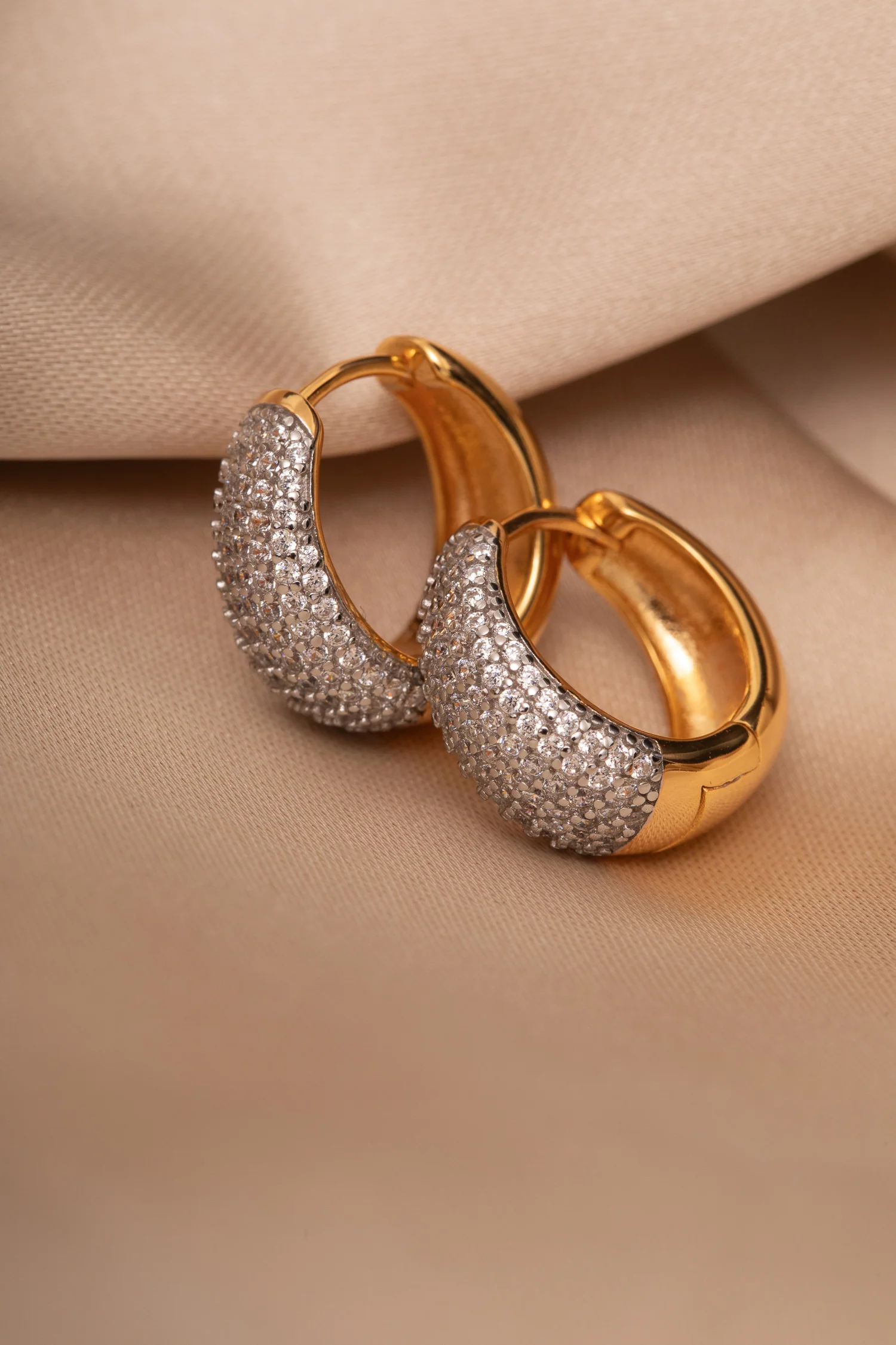Dottie Hoop Earrings in Gold - Image 7