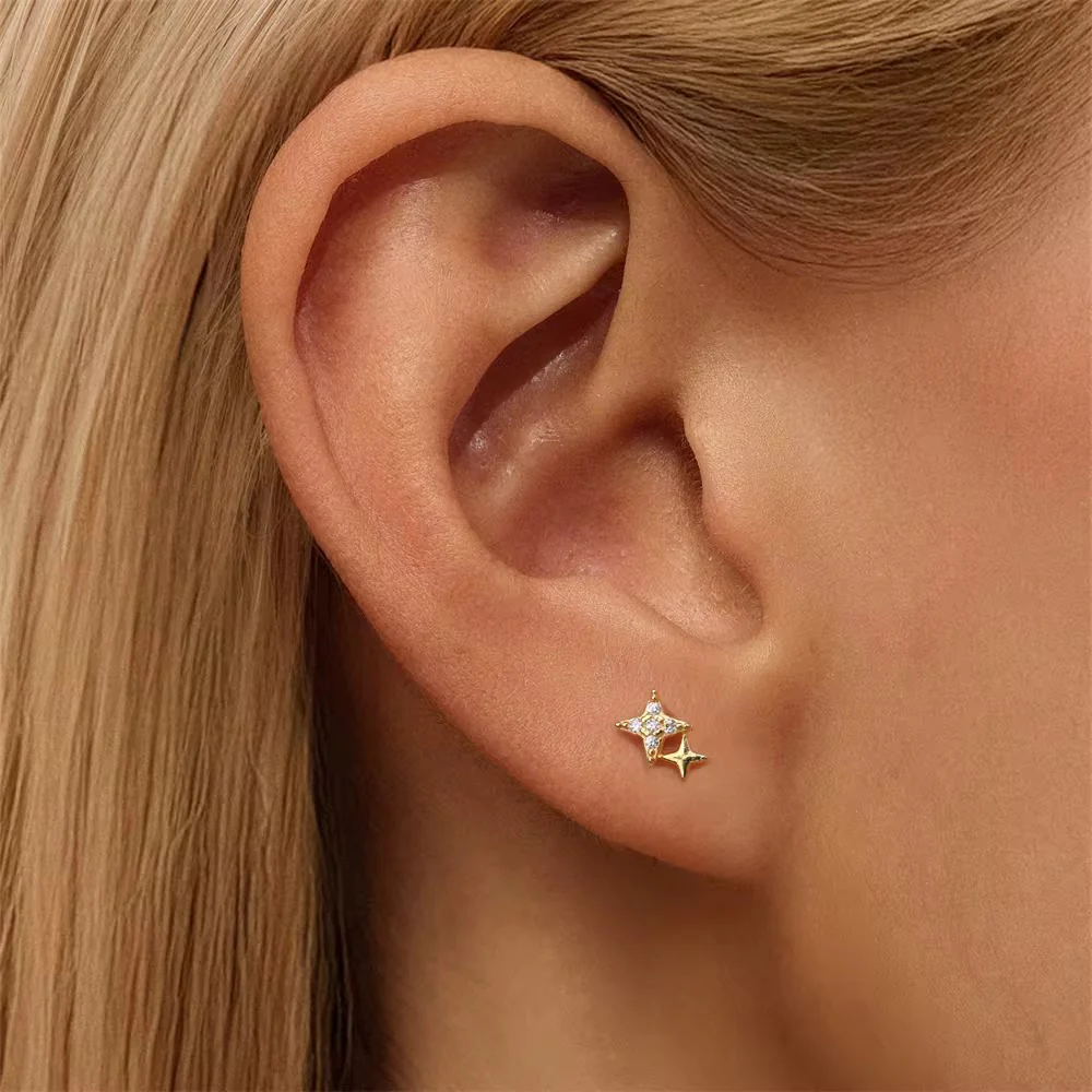 Eliza Stud Earrings in Silver - Image 4