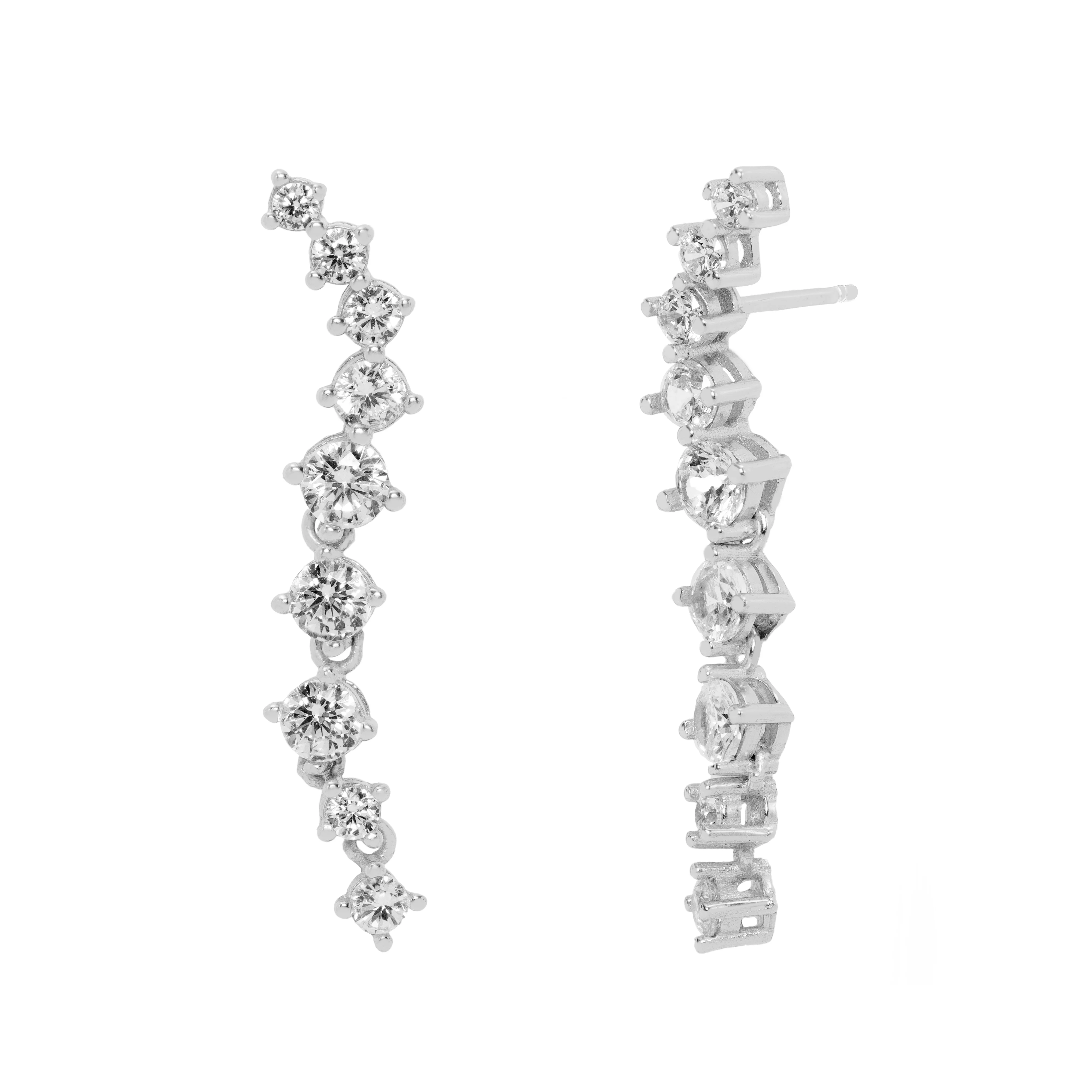 Eloise Stud Earrings in Silver - Image 2