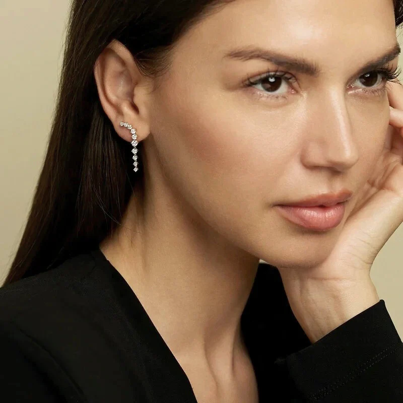 Eloise Stud Earrings in Silver - Image 4