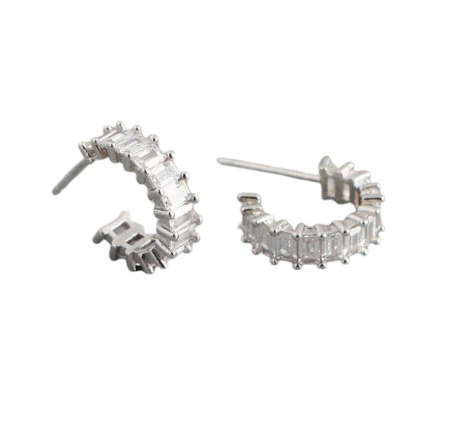 Etta Hoop Earring in Silver - Image 2