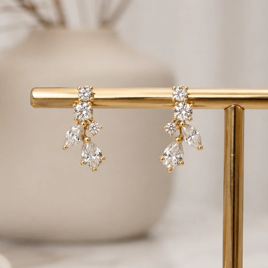 Flora Stud Earring in Silver - Image 3