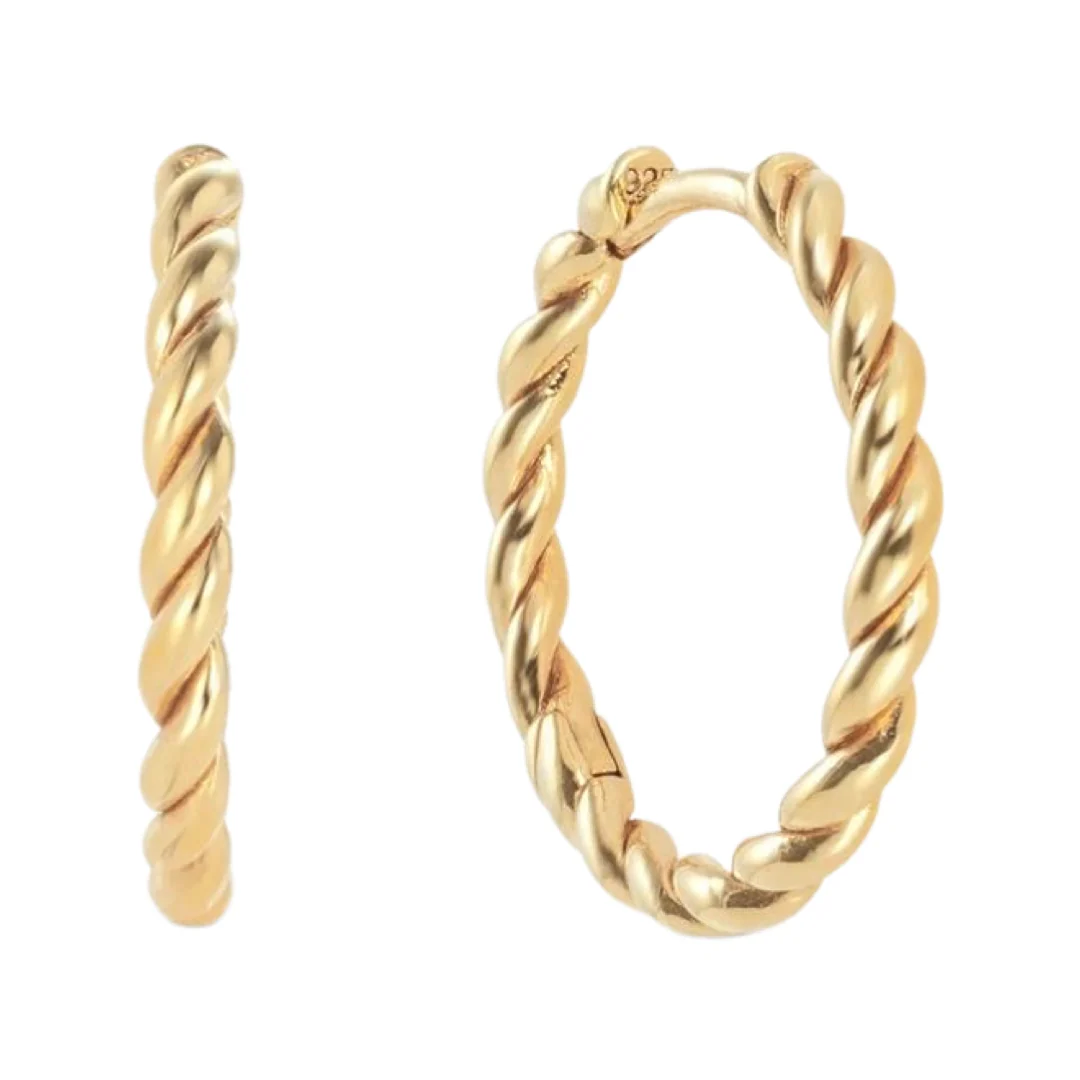 Georgia Hoop Earrings in Gold - Image 3
