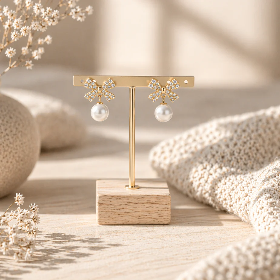 Limited Edition Harper Stud Earrings in Gold - Image 2