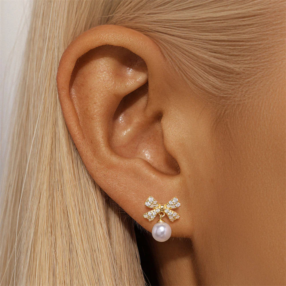 Limited Edition Harper Stud Earrings in Gold - Image 4