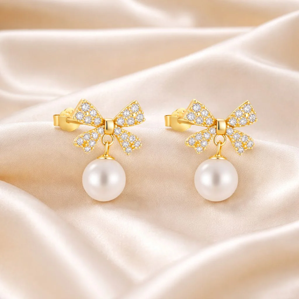 Limited Edition Harper Stud Earrings in Gold - Image 5