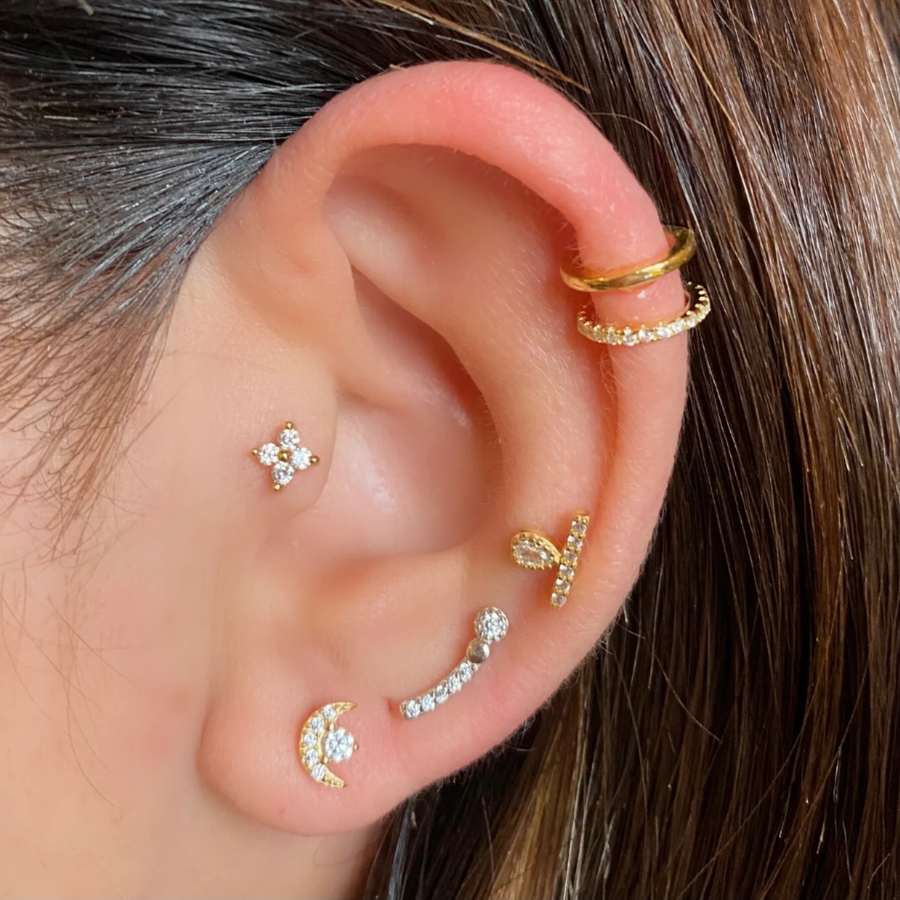 Imogen Stud Earring in Silver - Image 3