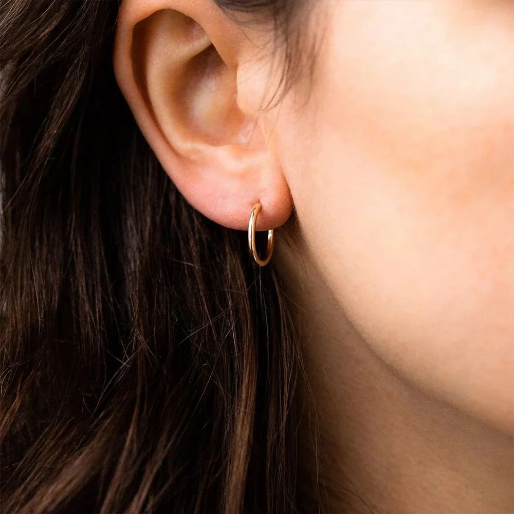 Iris Hoop Earring in Gold - Image 3