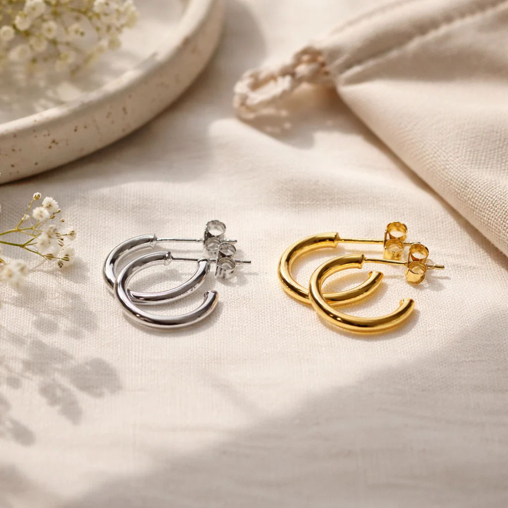 Iris Hoop Earring in Gold - Image 2