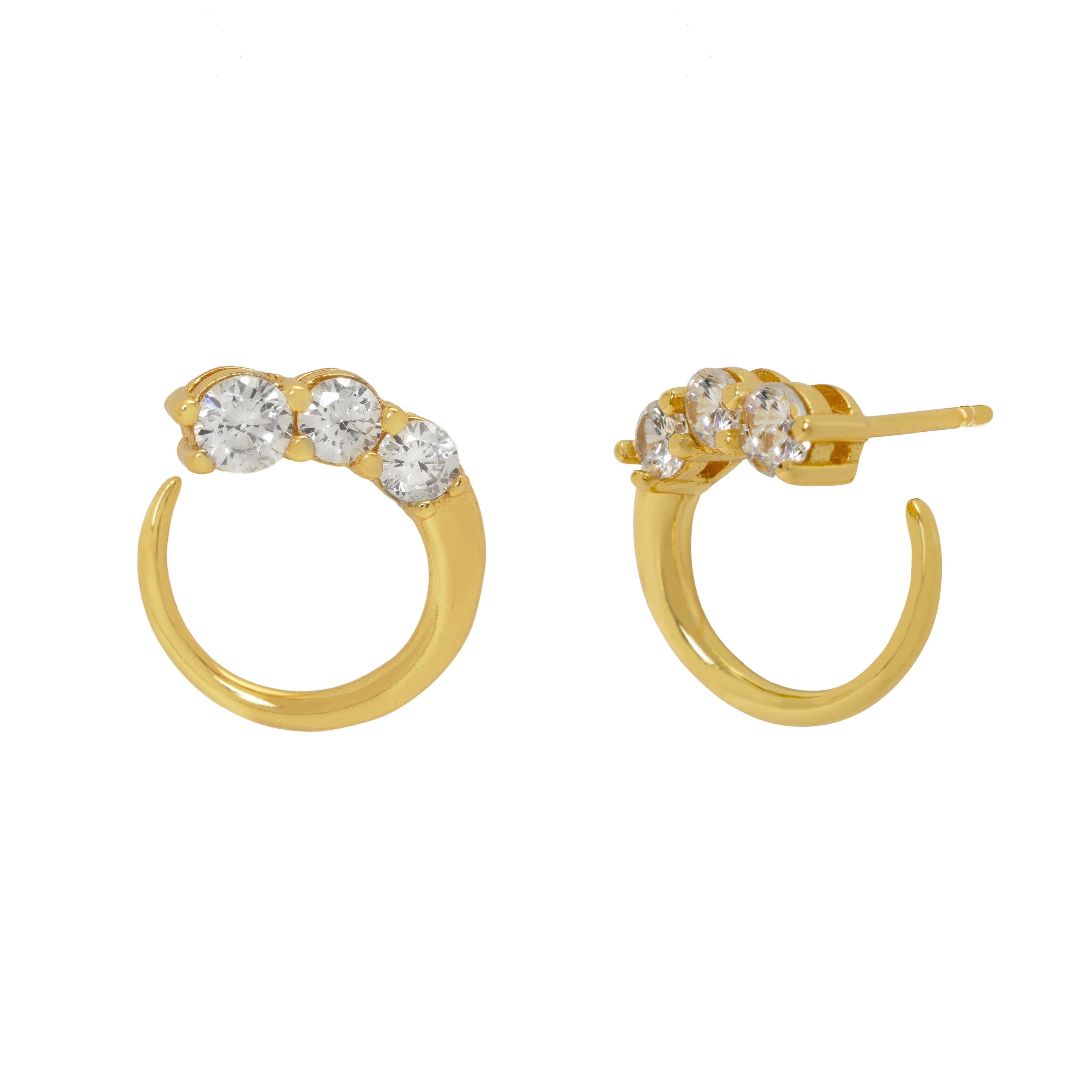 Kylie Hoop Earring in Gold - Image 2