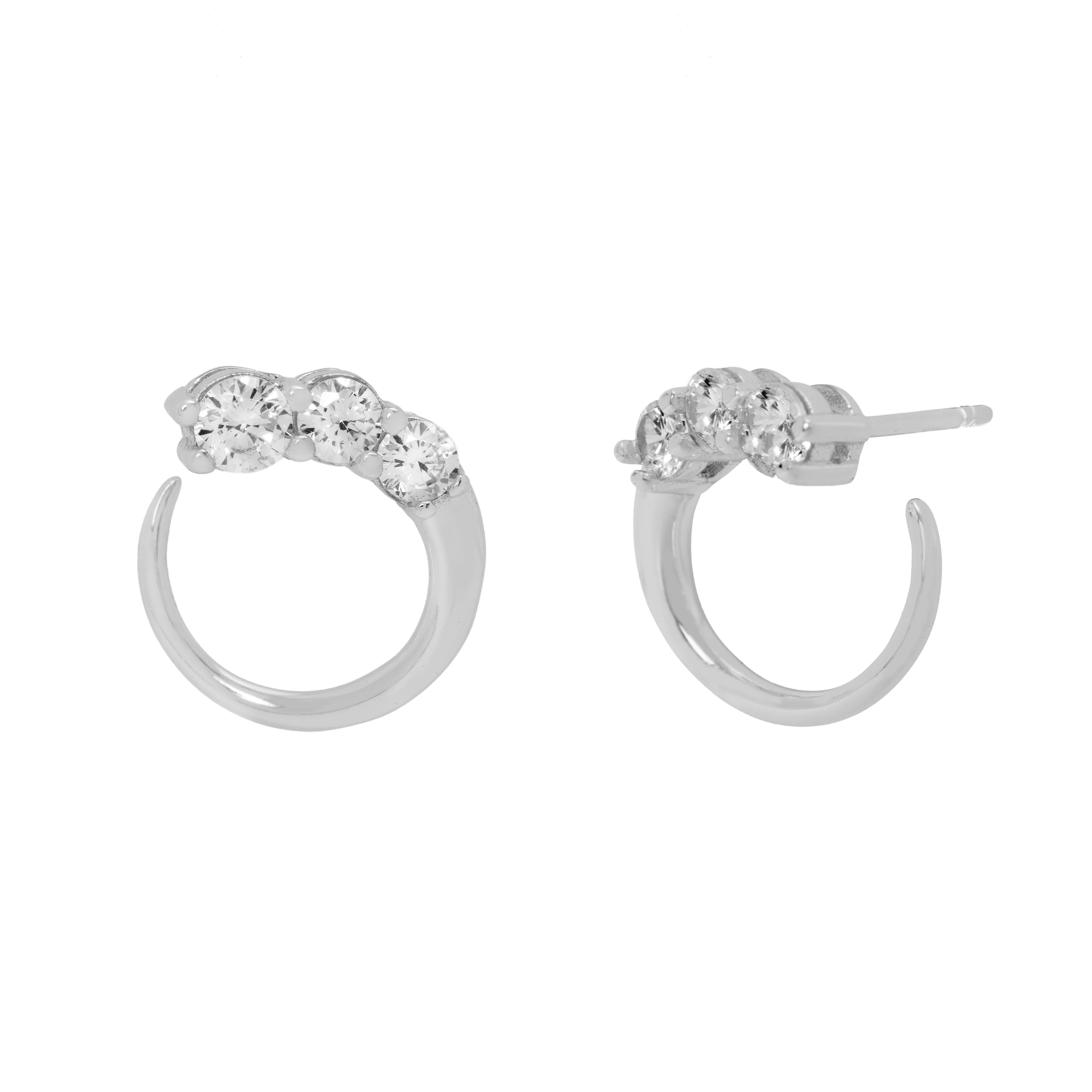 Kylie Hoop Earring in Silver - Image 2