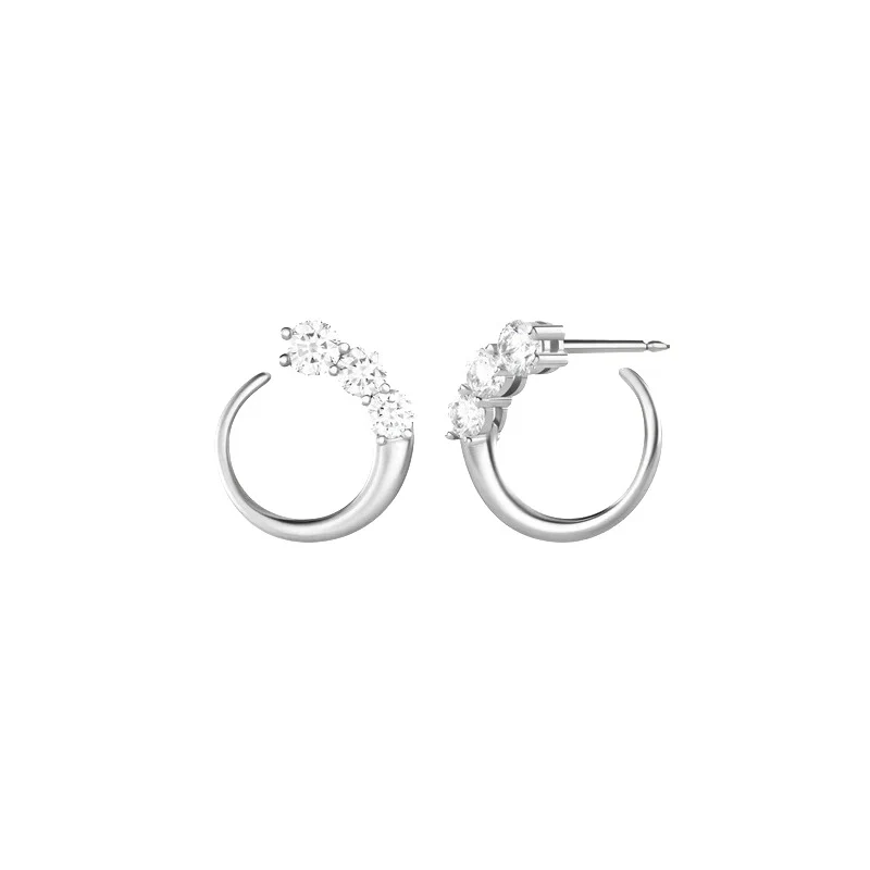 Kylie Hoop Earring in Silver - Image 3