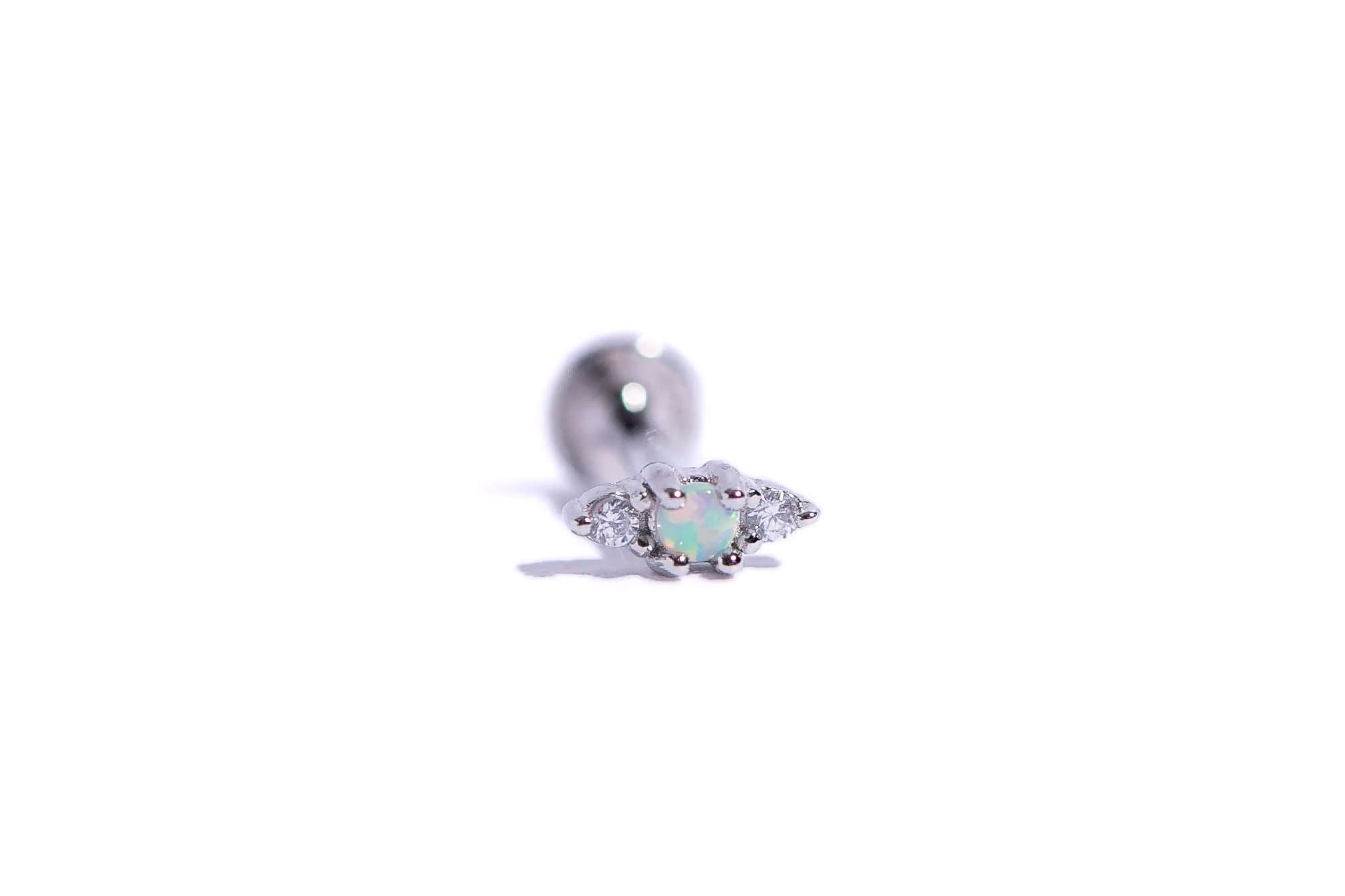 Monroe Flat Back Stud Earring in Silver - Image 4