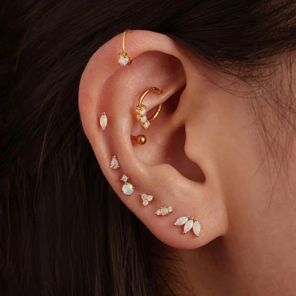 Monroe Flat Back Stud Earring in Silver - Image 6