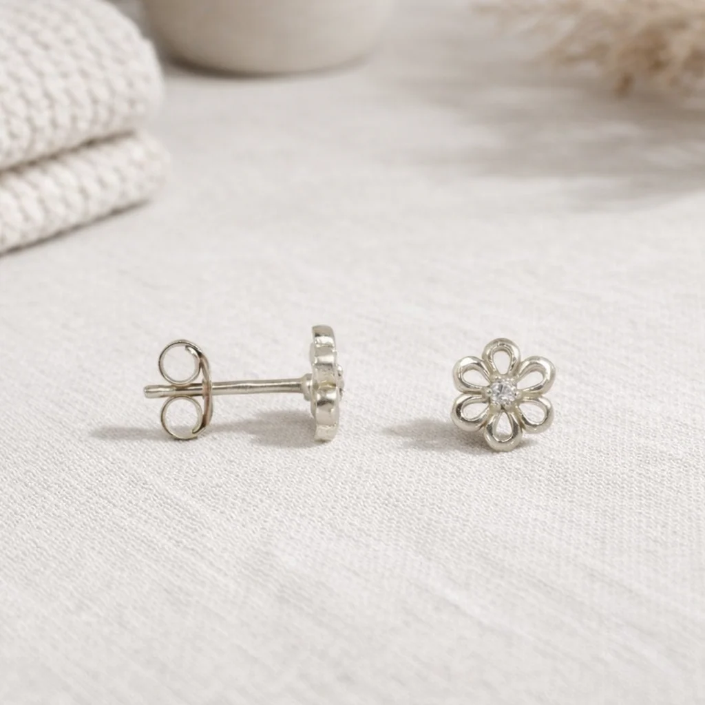 Nadia Stud Earring in Silver - Image 2