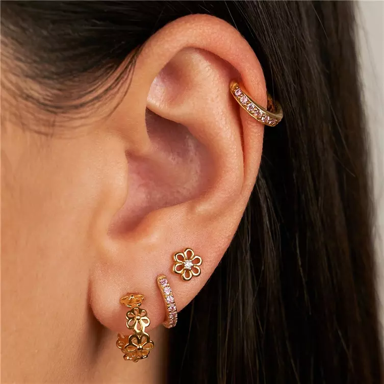 Nadia Stud Earring in Gold - Image 3