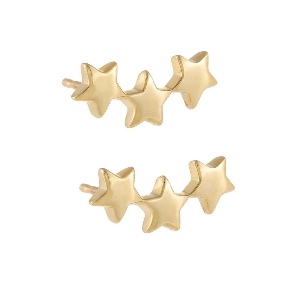 Nova Stud Earring in Gold - Image 3