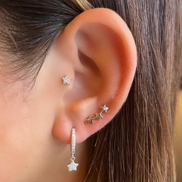 Nova Stud Earring in Gold - Image 5