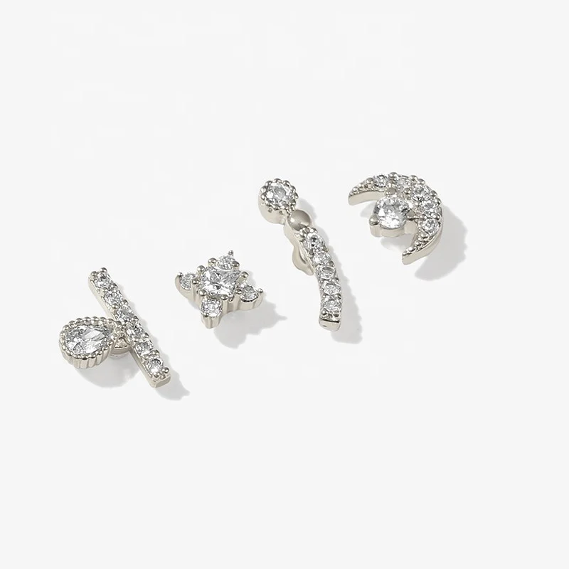 Ophelia Stud Earring in Silver - Image 3