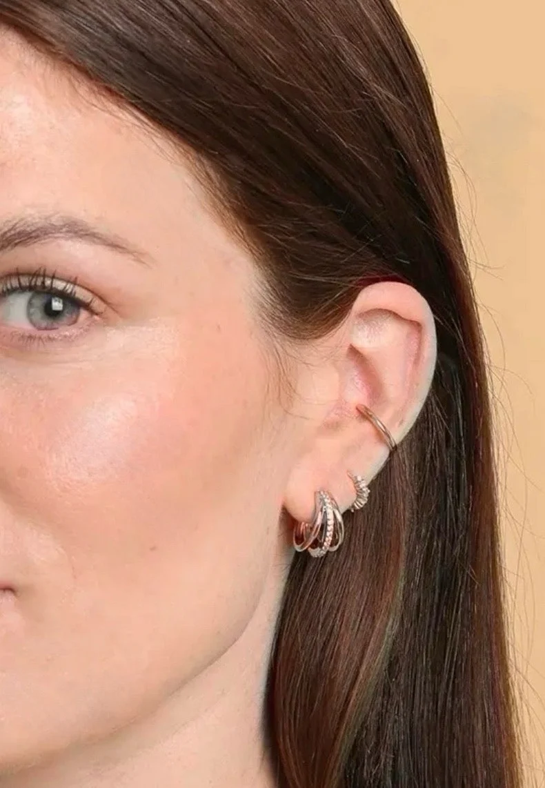 Orla Hoop Earrings in Silver - Image 3
