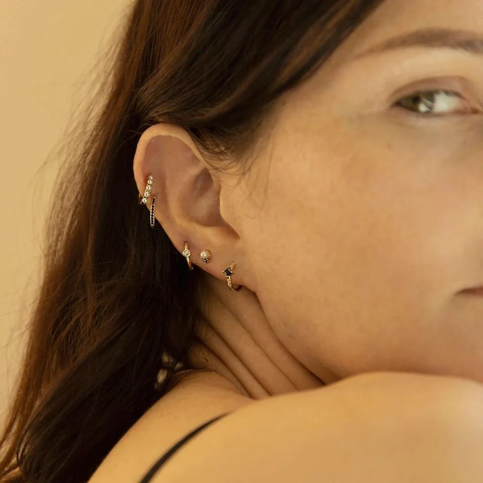 Phoebe Stud Earring in Gold - Image 4