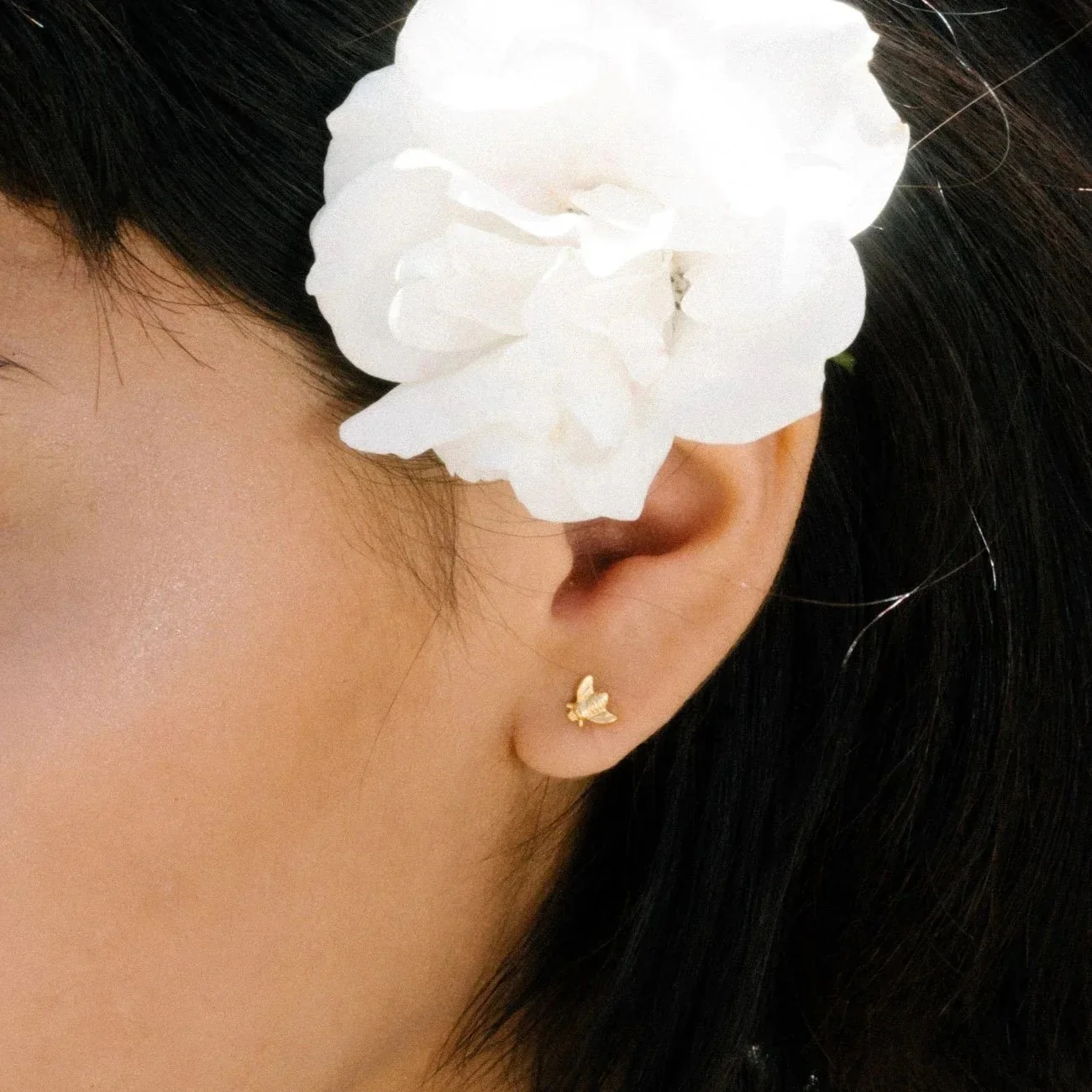 Raine Stud Earring in Gold - Image 3