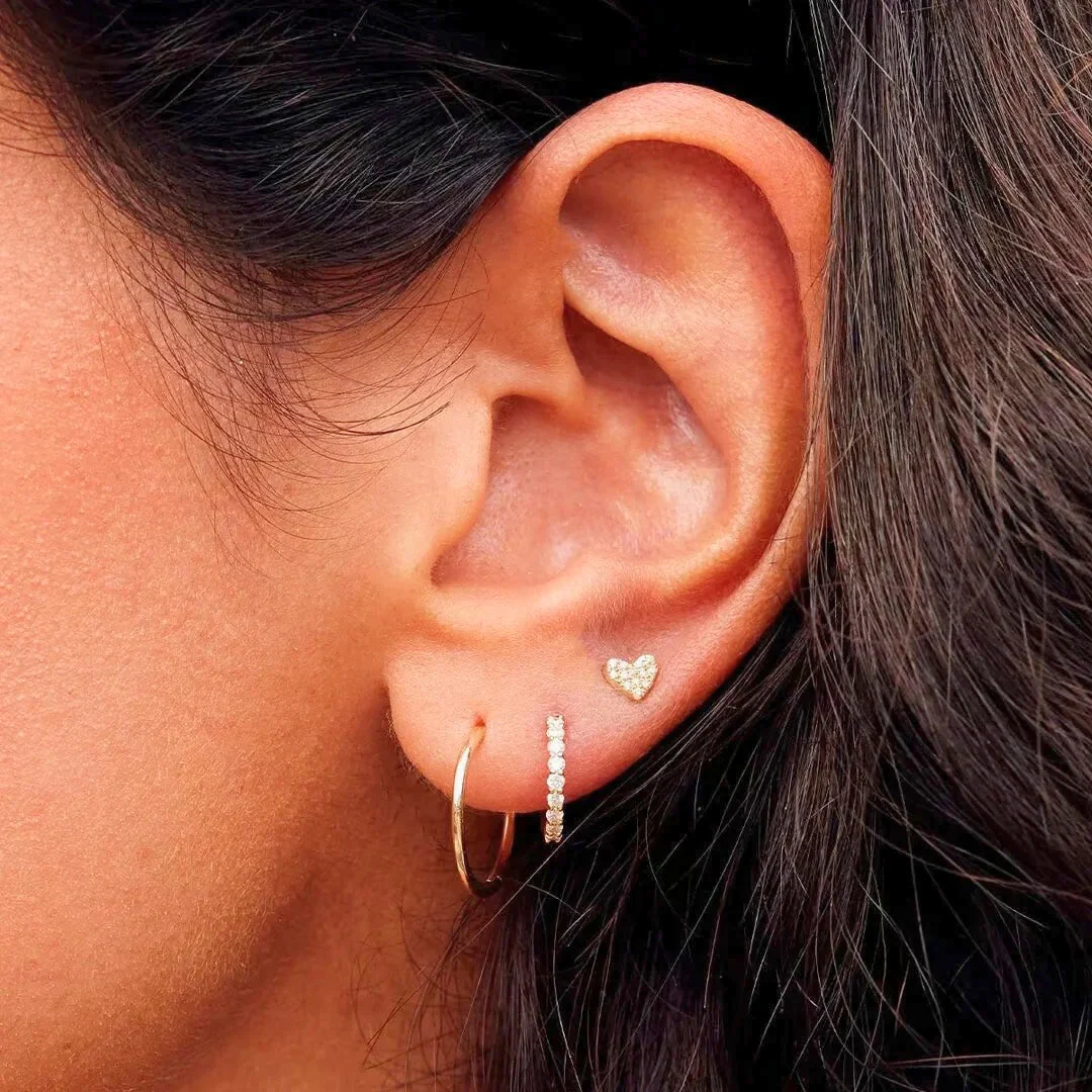 Rose Stud Earring in Gold - Image 3