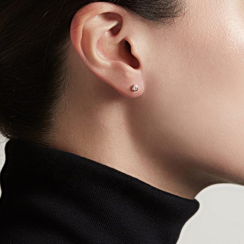 Selina Stud Earring in Gold - Image 5
