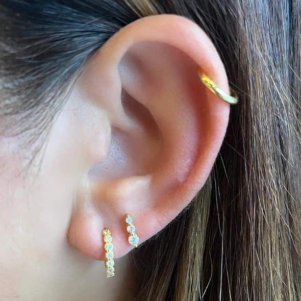Tate Stud Earring in Silver - Image 3