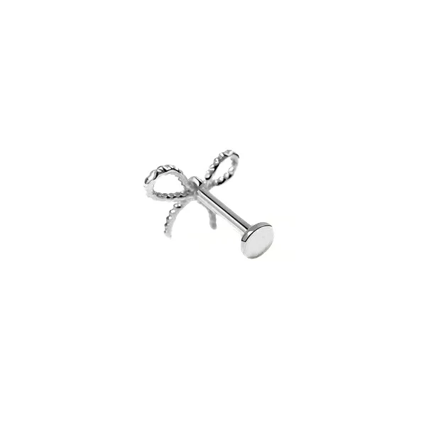 Vanessa Flat Back Stud Earring in Silver - Image 3