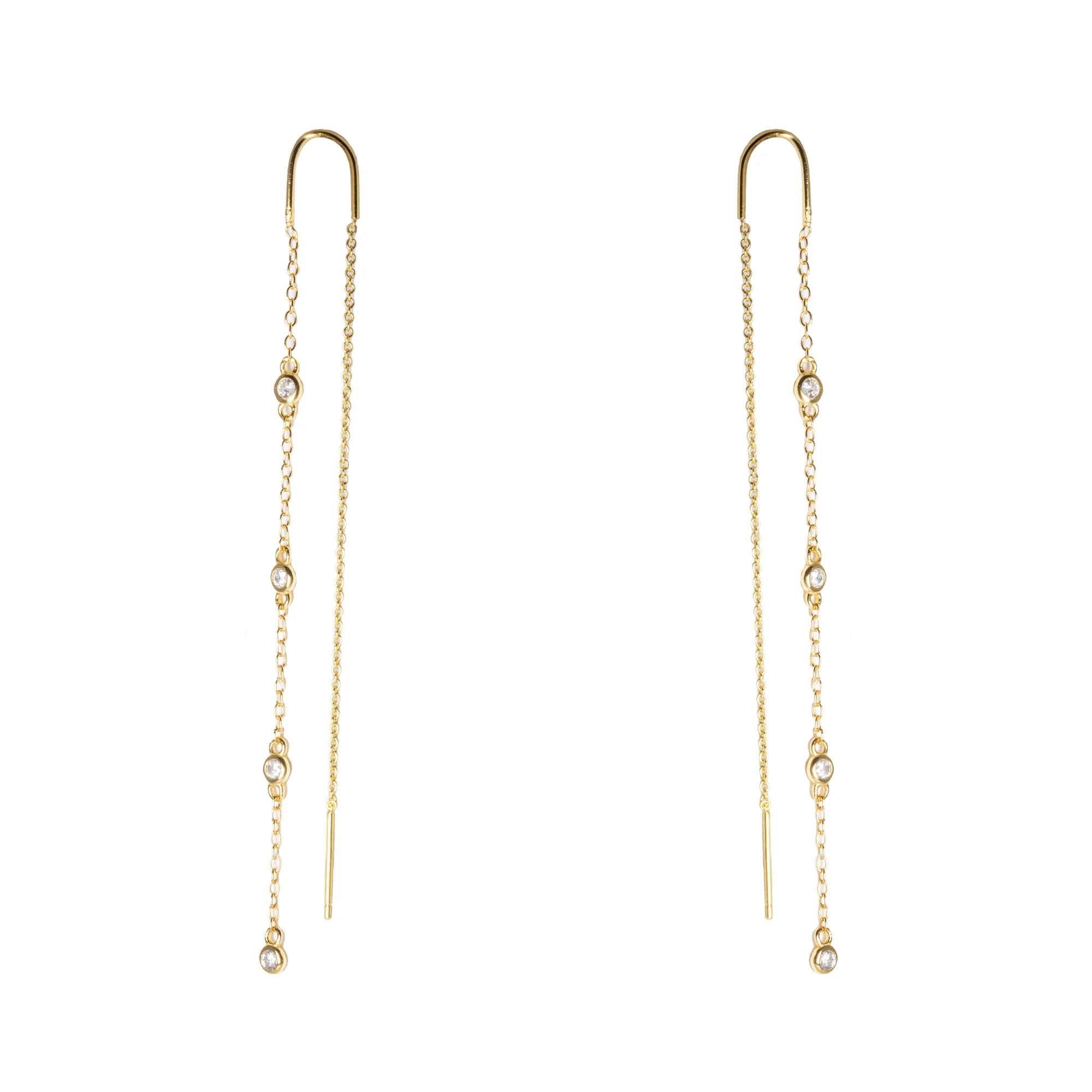 Winnie Threader Earring in Gold - Image 2
