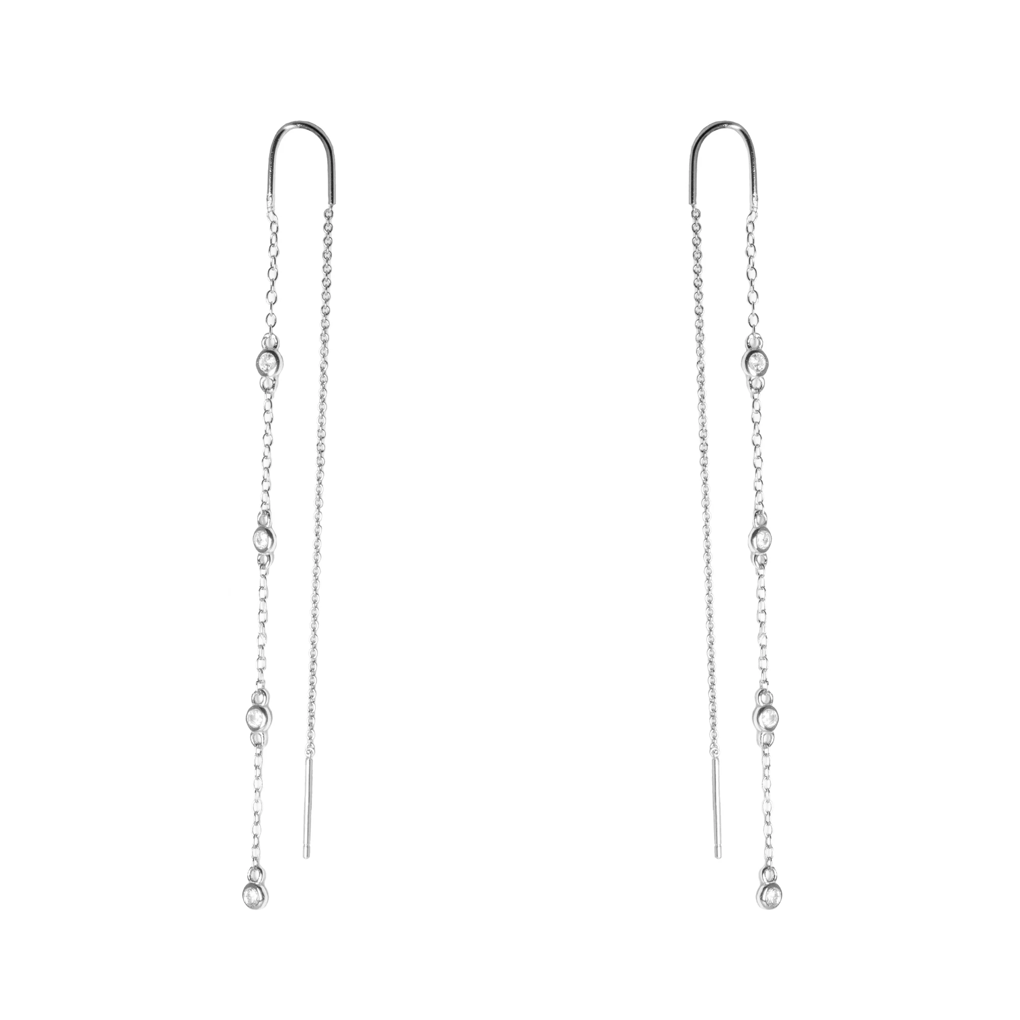 Winnie Threader Earring in Silver - Image 2