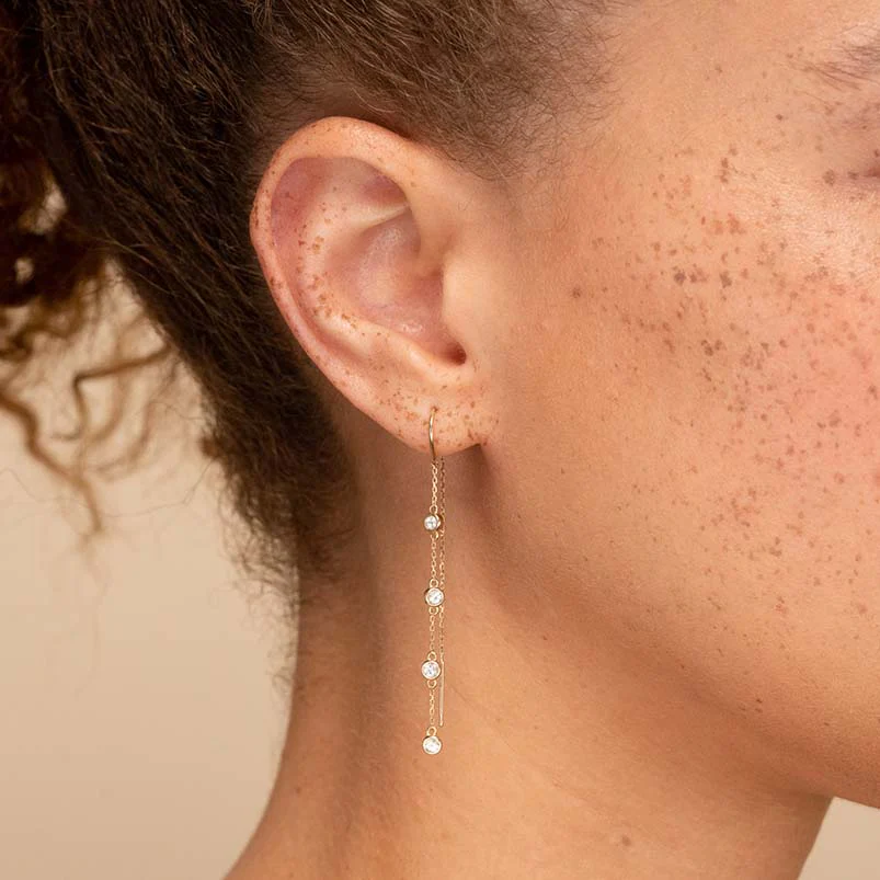 Winnie Threader Earring in Silver - Image 3