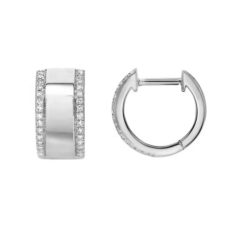 Yvonne Hoop Earrings in Silver - Image 2