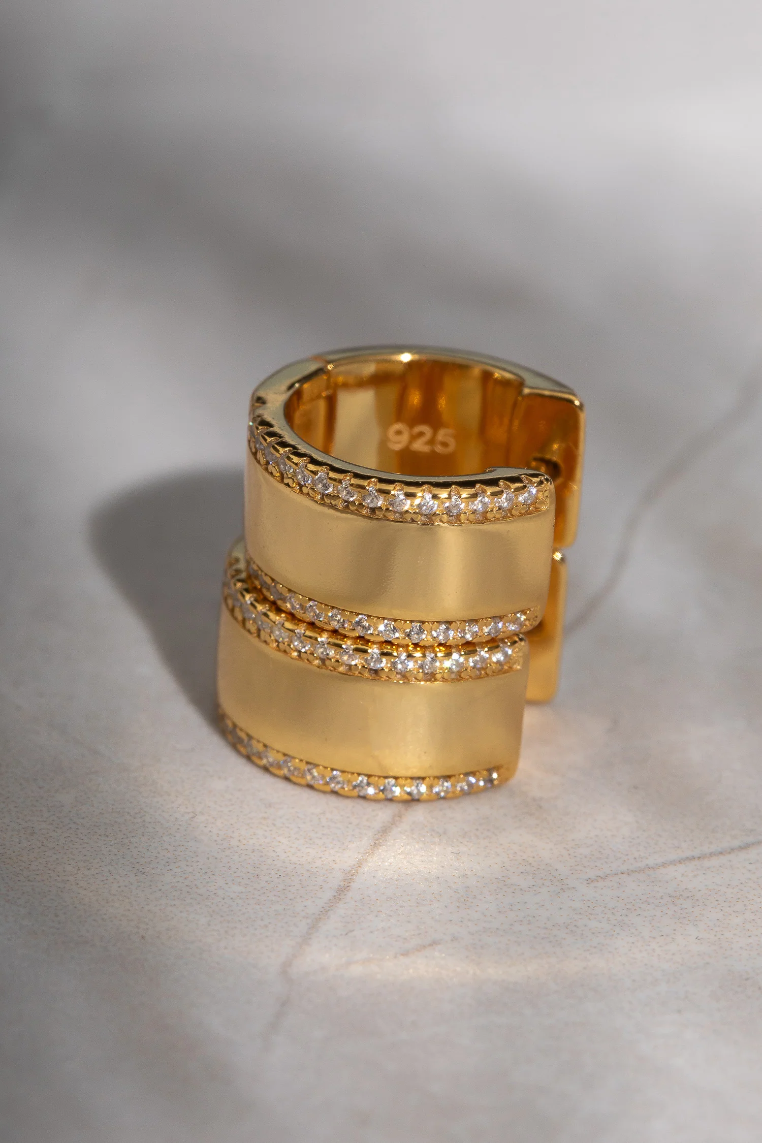 Yvonne Hoop Earrings in Gold - Image 5