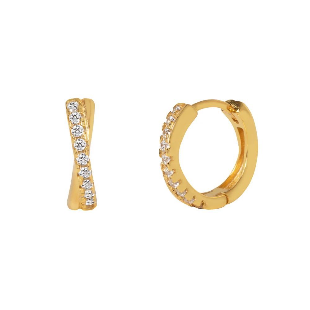 Zeina Huggie in Gold - Image 2